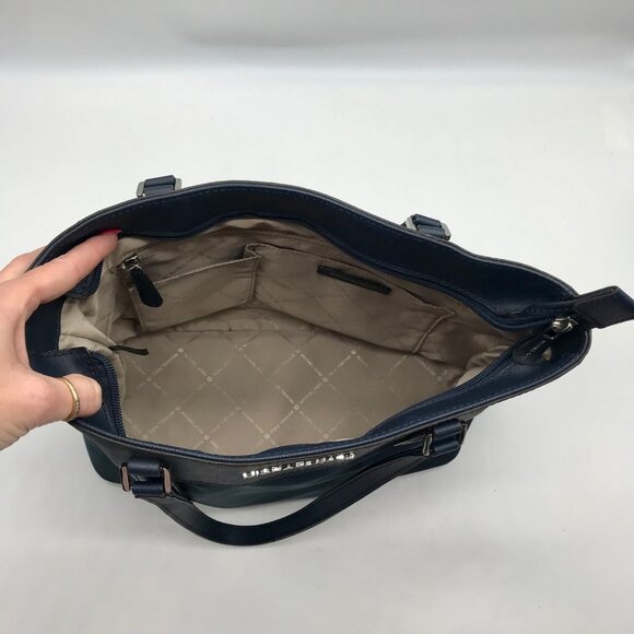 Michael Kors Navy Blue Nylon & Leather Winston Tote Bag - Picture 10 of 10